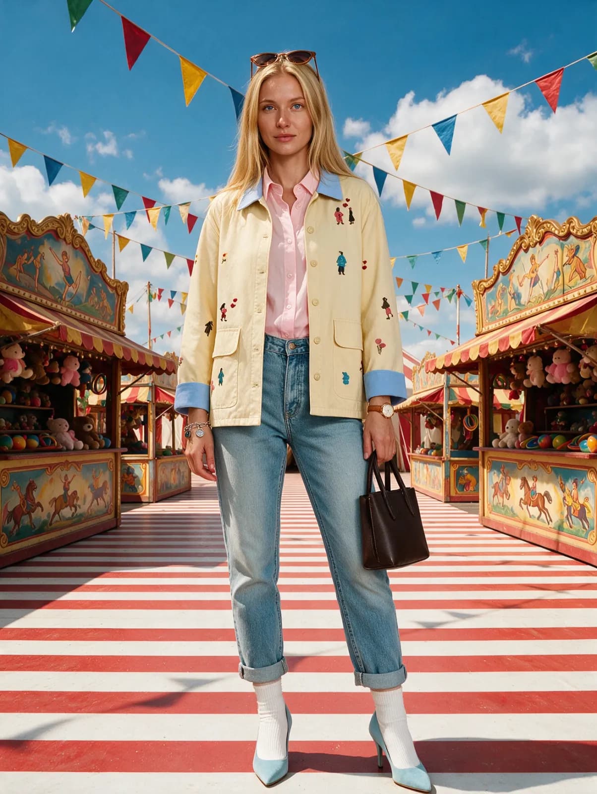 The fairground: AI generated fashion photo